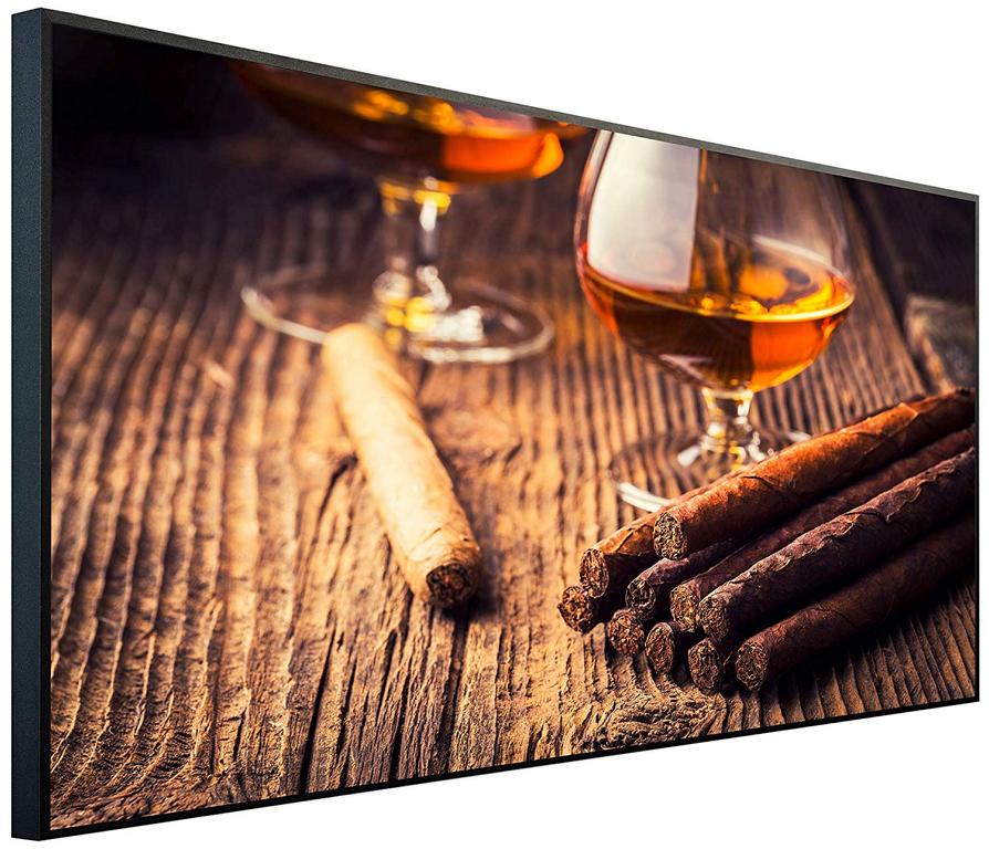 Ecowelle Infrarotheizung mit Motiv Cognac & Zigarre 74 Infrarotheizung infrarotpro